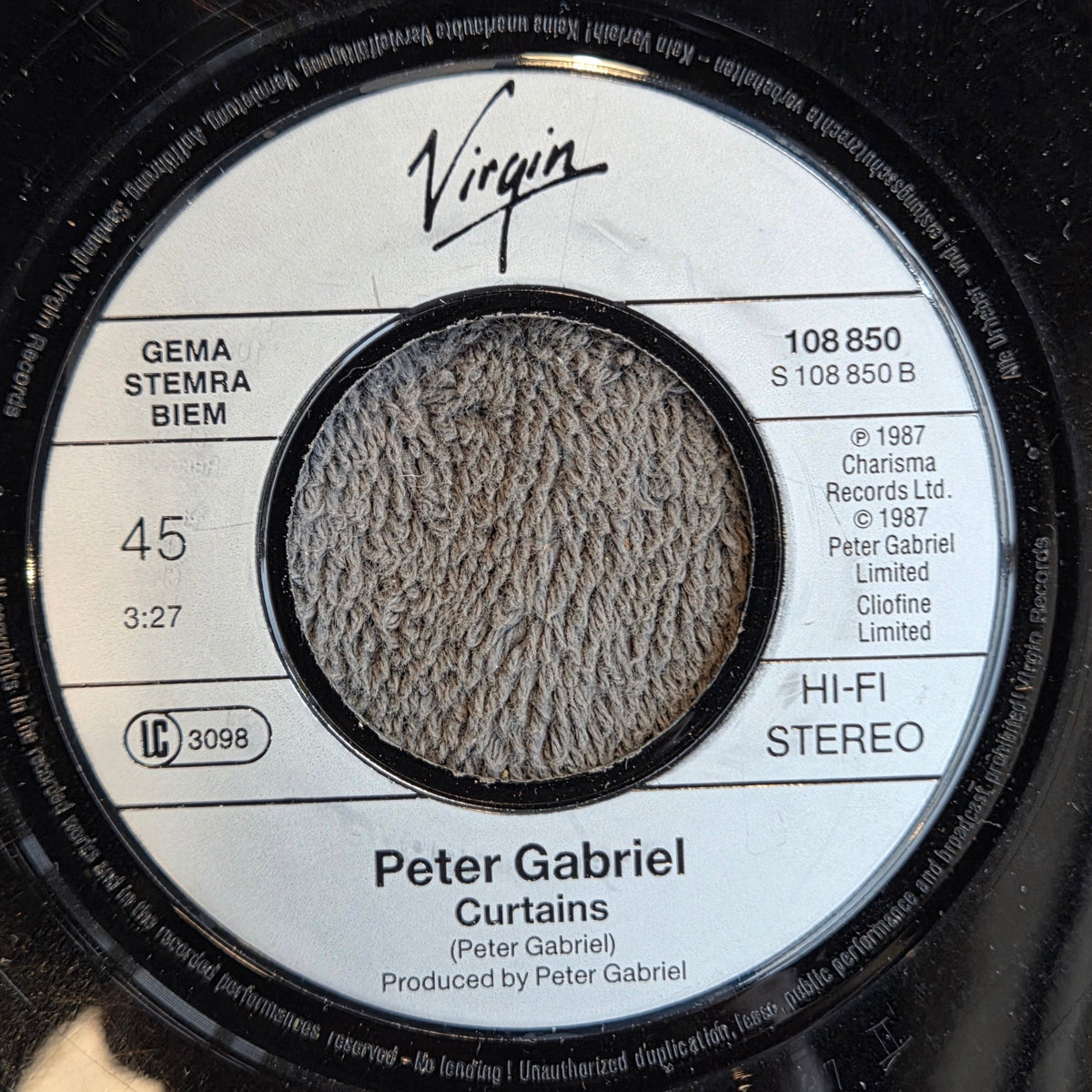 PETER GABRIEL BIG TIME 7" IMP