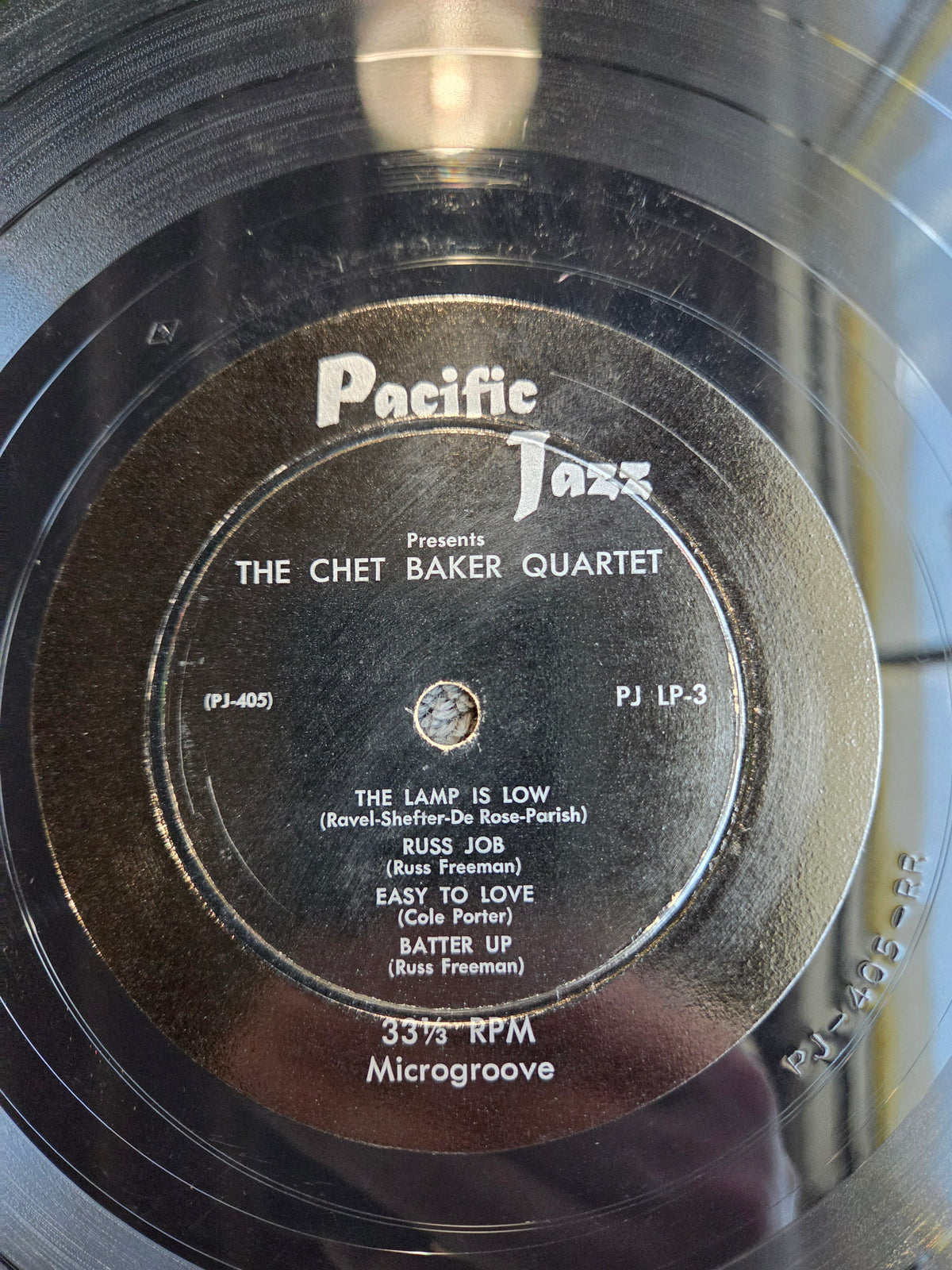 CHET BAKER QUARTET S/T PACIFIC JAZZ 10"
