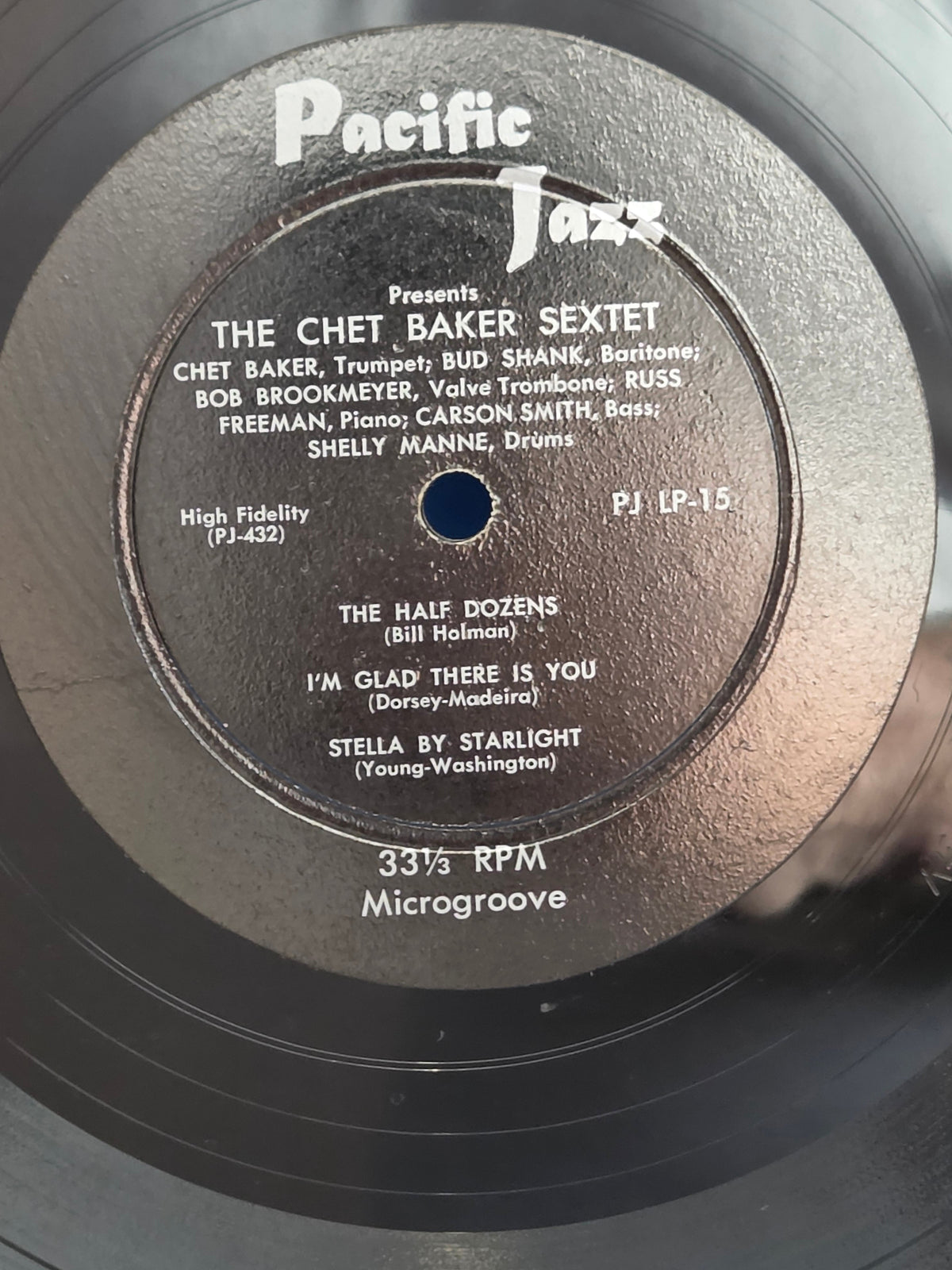 CHET BAKER SEXTET S/T PACIFIC JAZZ 10"