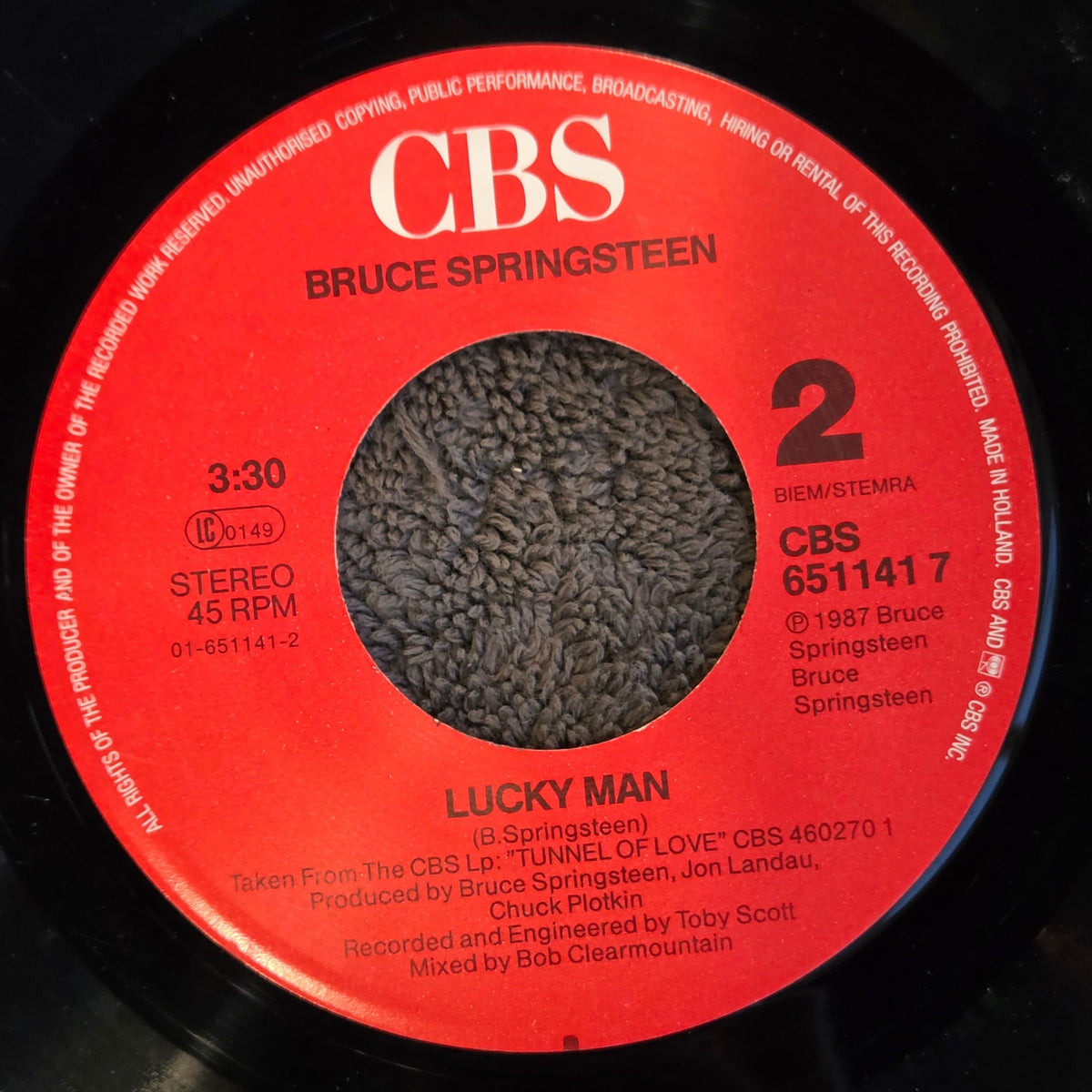 BRUCE SPRINGSTEEN BRILLIANT DISGUISE UK IMP 7"