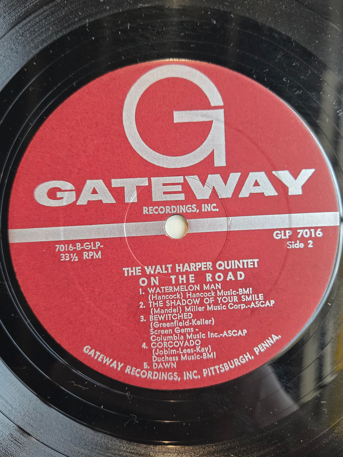 WALT HARPER QUINTET ON THE ROAD MONO