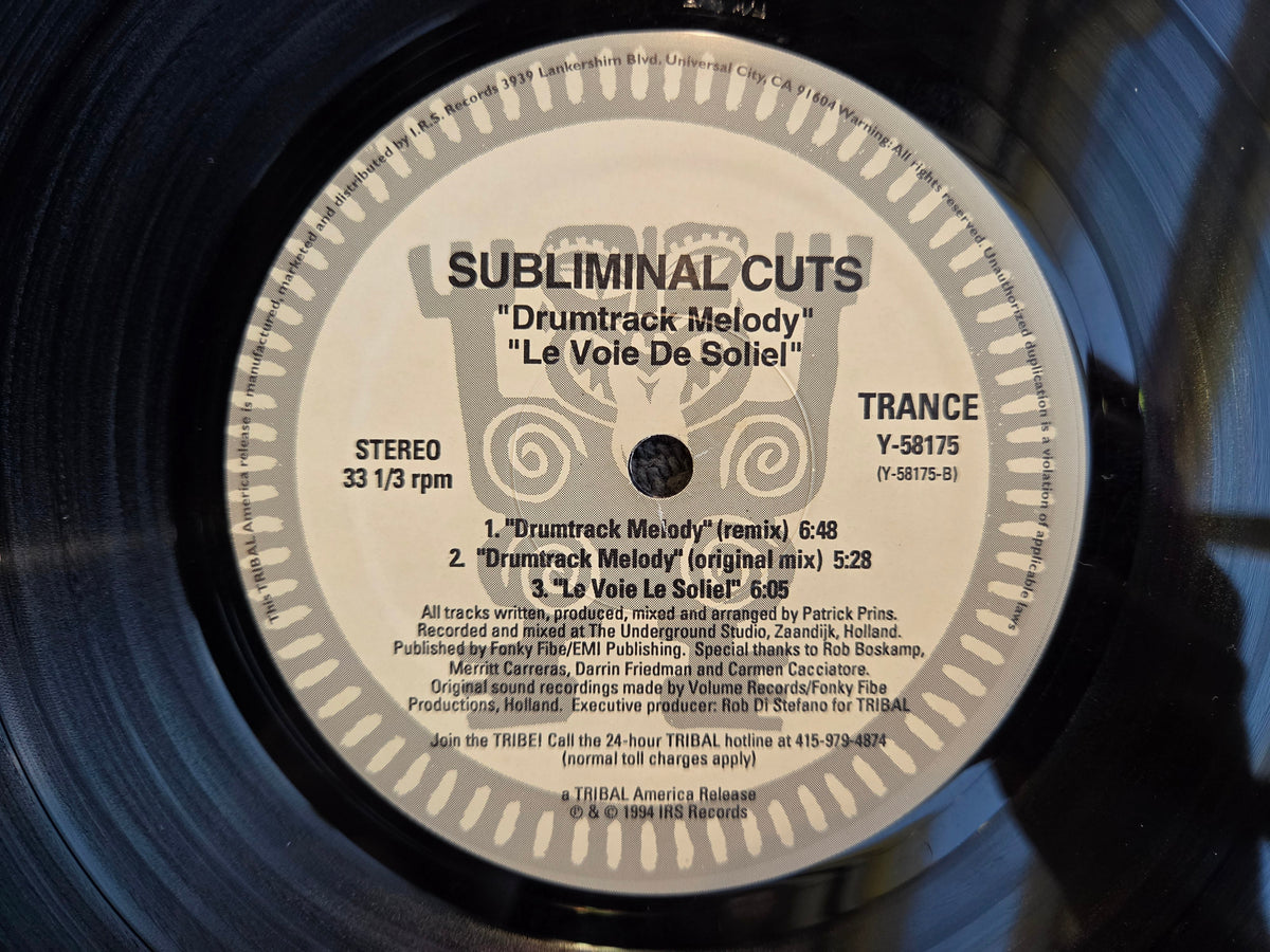 SUBLIMINAL CUTS THE DANCE 12"