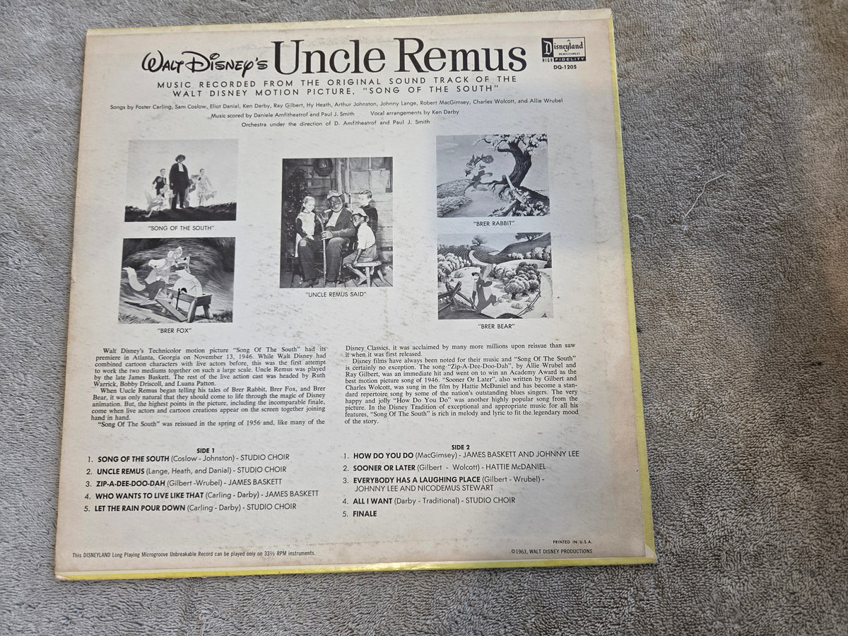 DISNEY UNCLE REMUS RE