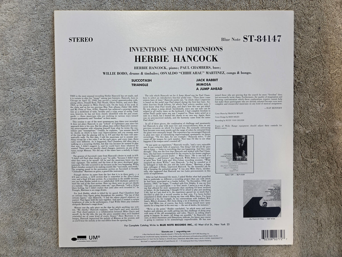 HERBIE HANCOCK INVENTIONS & DIMENSIONS 180G 2019
