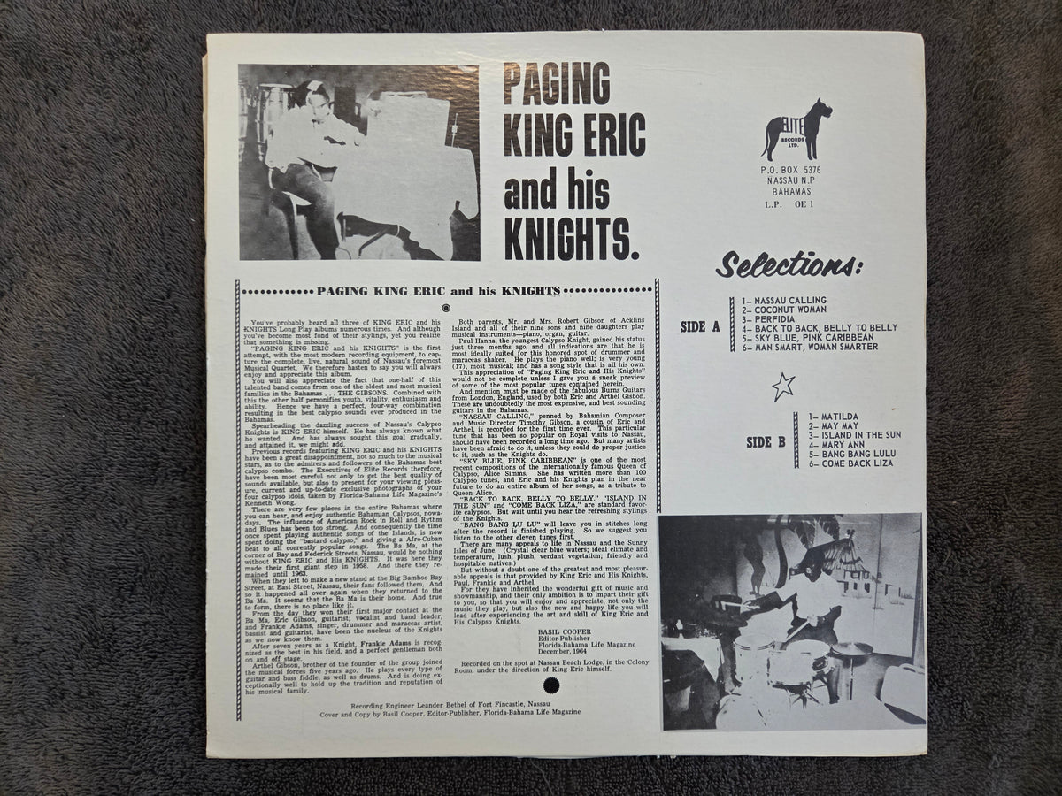 PAGING KING ERIC AND HIS KNIGHTS S/T BAH IMP