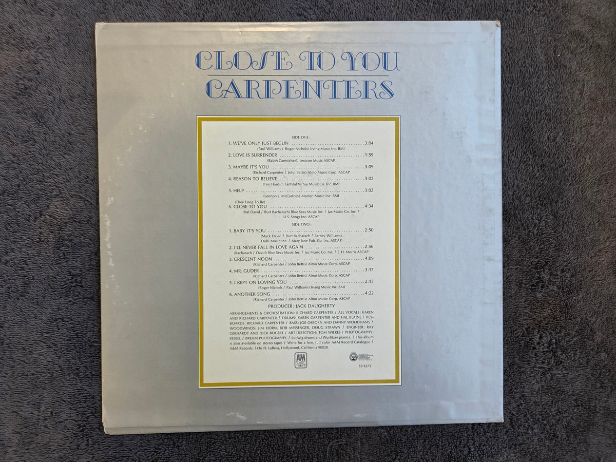 CARPENTERS CLOSE TO YOU