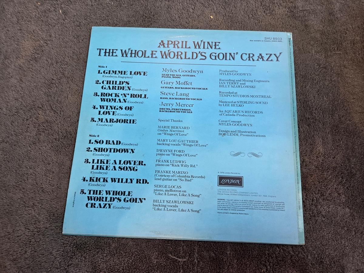 APRIL WINE THE WHOLE WORDS GOIN CRAZY UK IMP