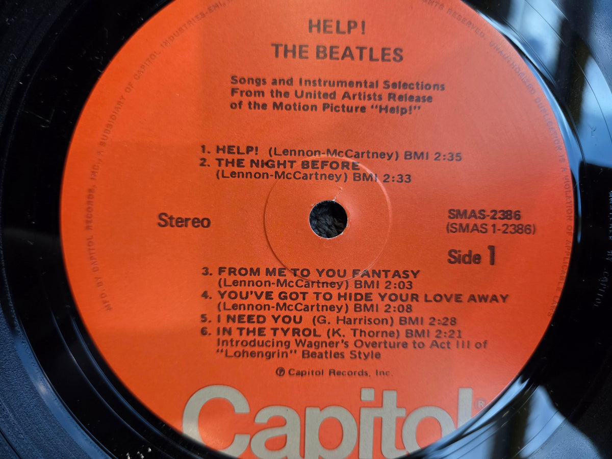 BEATLES HELP ORANGE LABEL 1976