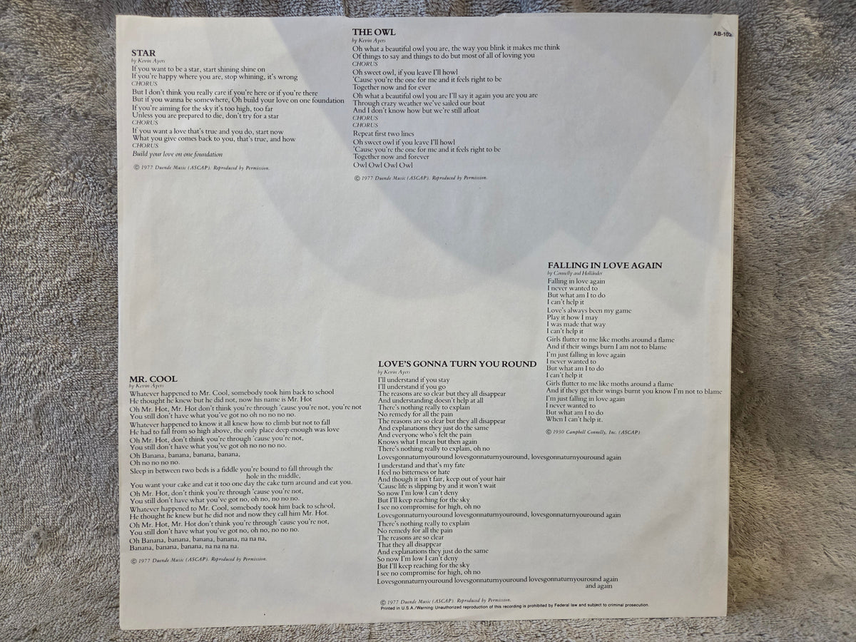 KEVIN AYERS YES WE HAVE NO MANANAS