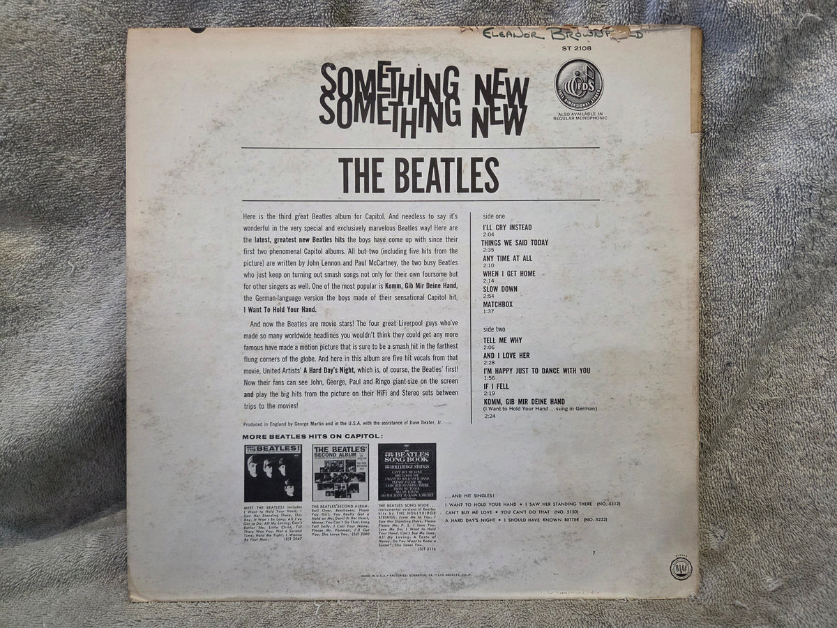 BEATLES SOMETHING NEW CAPITOL RAINBOW CAPITOL STEREO