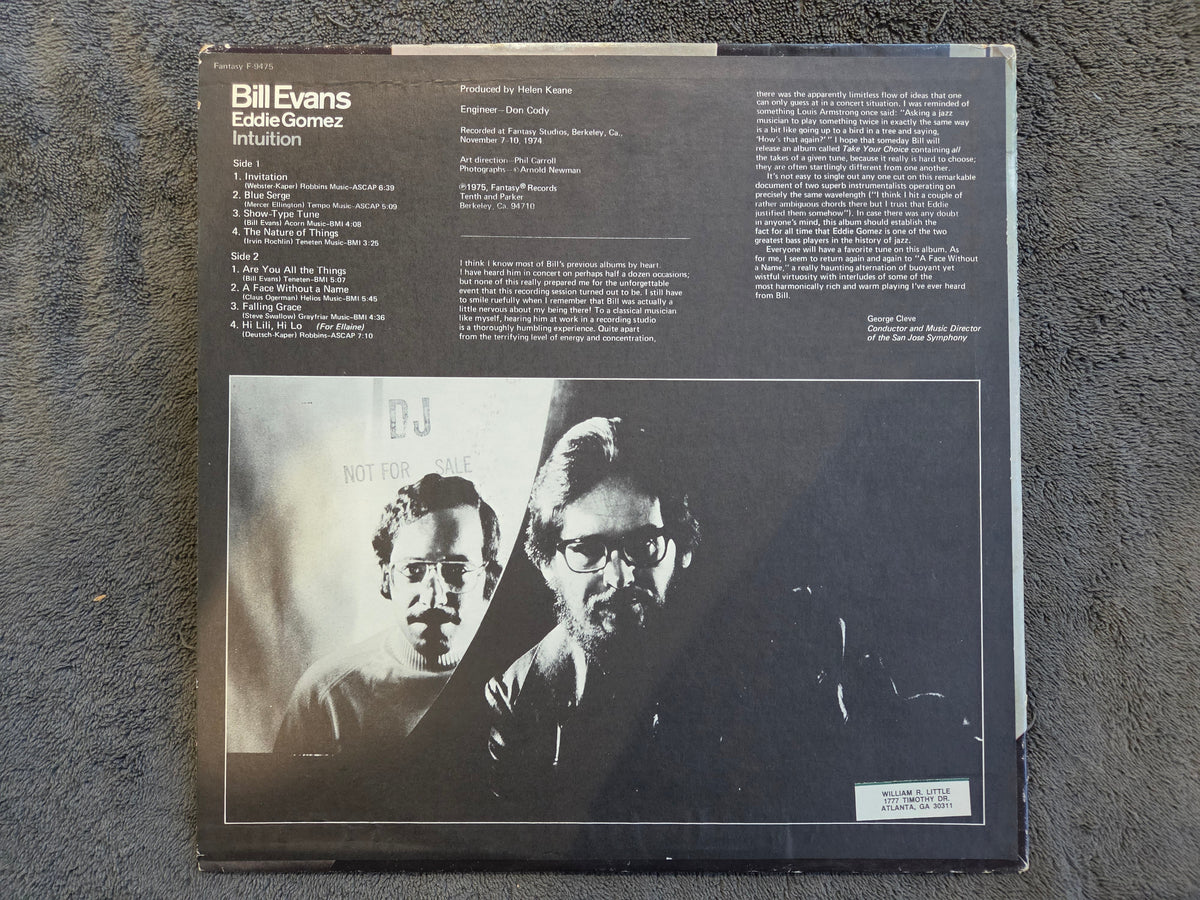 BILL EVANS EDDIE GOMEZ INTUITION
