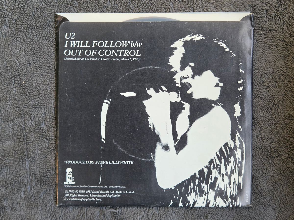 U2 I WILL FOLLOW PROMO PS 7"