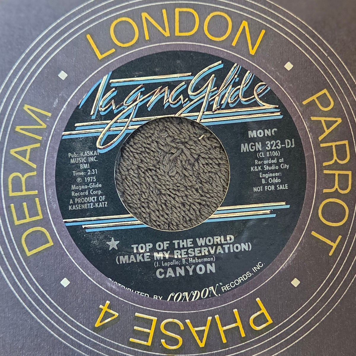 CANYON TOP OF THE WORLD PROMO 7"