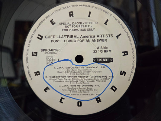 DONT TECHNO FOR AN ANSWER V/A 12"