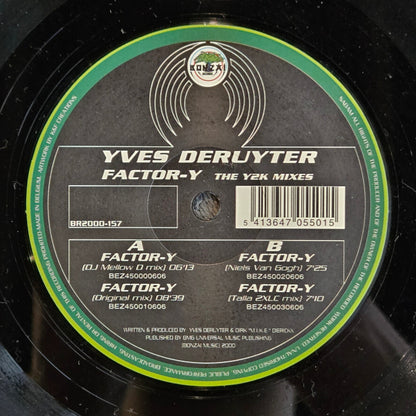 YVES DERUYTER FACTOR-Y Y2K REMIXES BEL IMP 12"