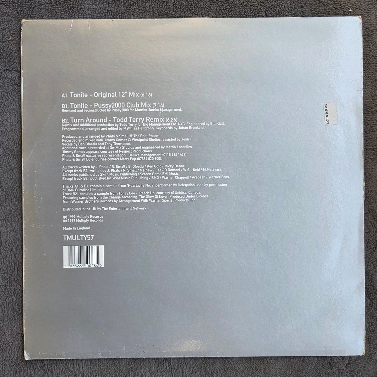 PHATS & SMALL TONITE UK IMP 12"