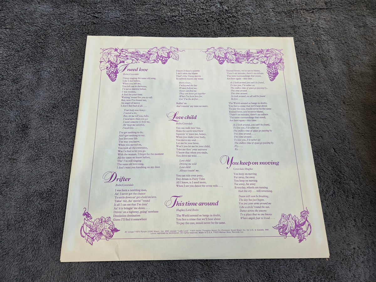 DEEP PURPLE COME TASTE THE BAND
