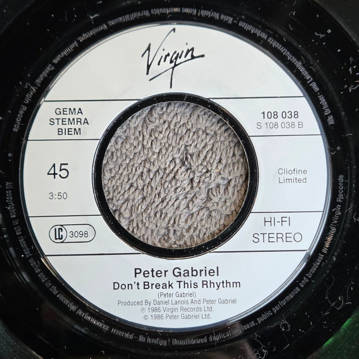 PETER GABRIEL SLEDGEHAMMER IMP EUR 7"