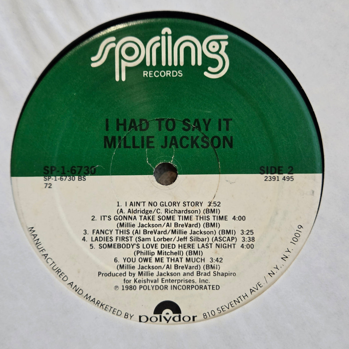 MILLIE JACKSON I HAD TO SAY IT