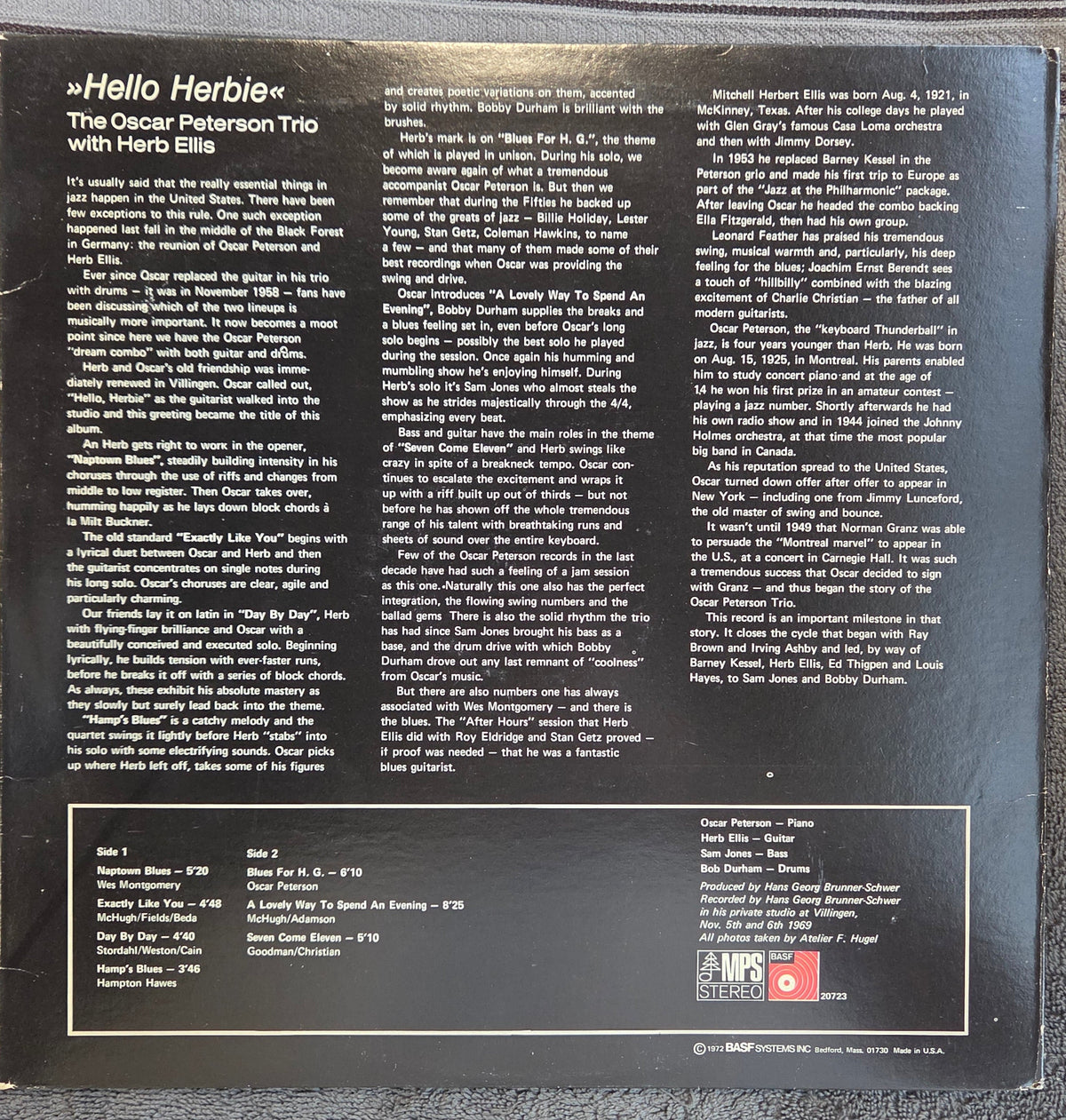 OSCAR PETERSON HELLO HERBIE