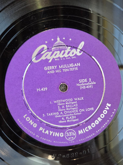 GERRY MULLIGAN AND HIS TEN TETTE 10"