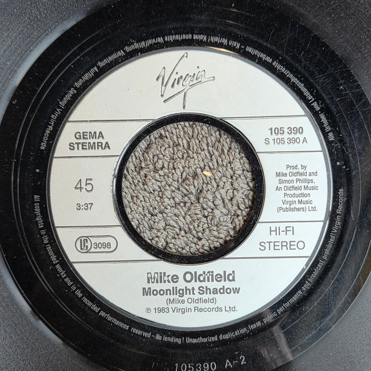 MIKE OLDFIELD MOONLIGHT SHADOW 7" IMP