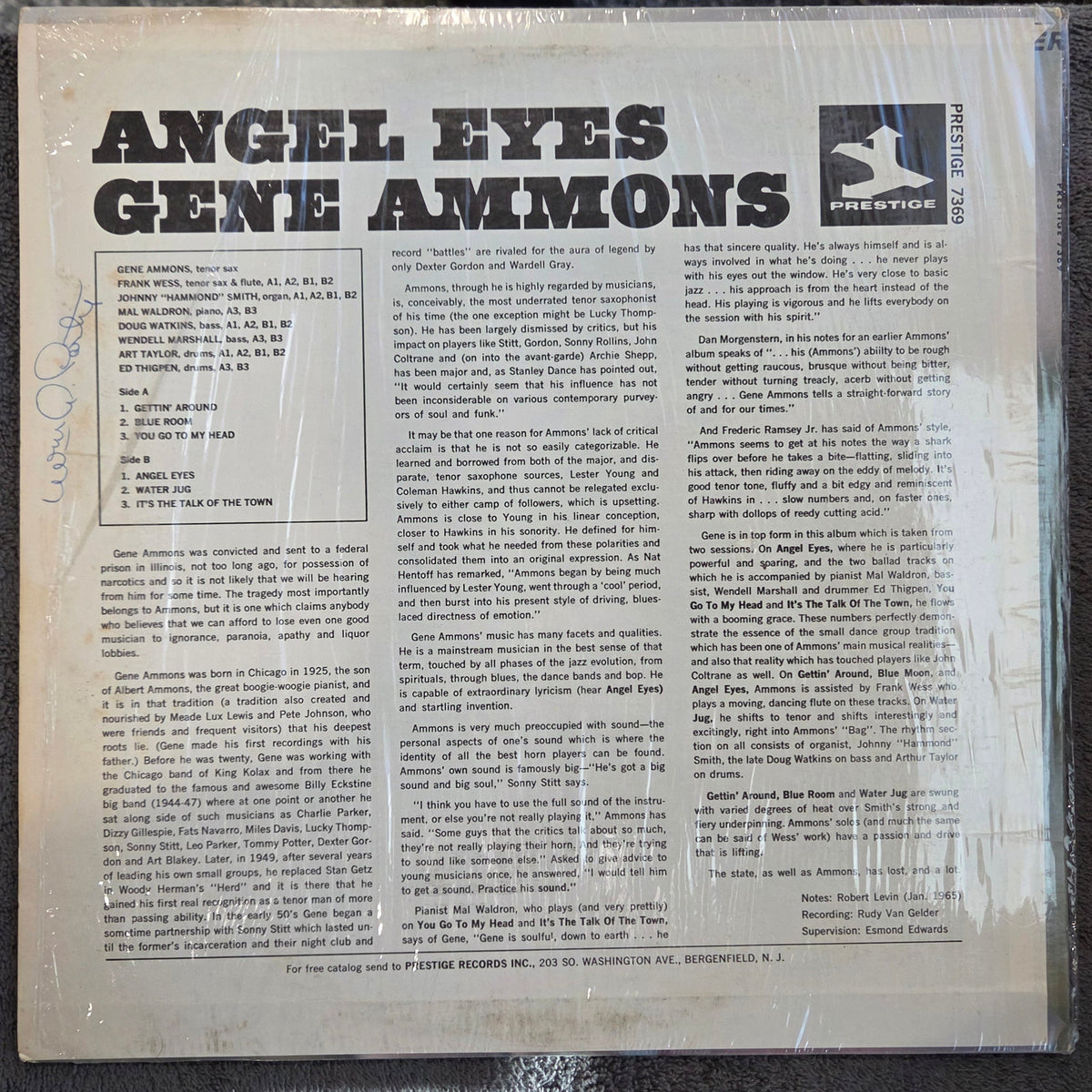 GENE AMMONS ANGEL EYES GREEN LABEL