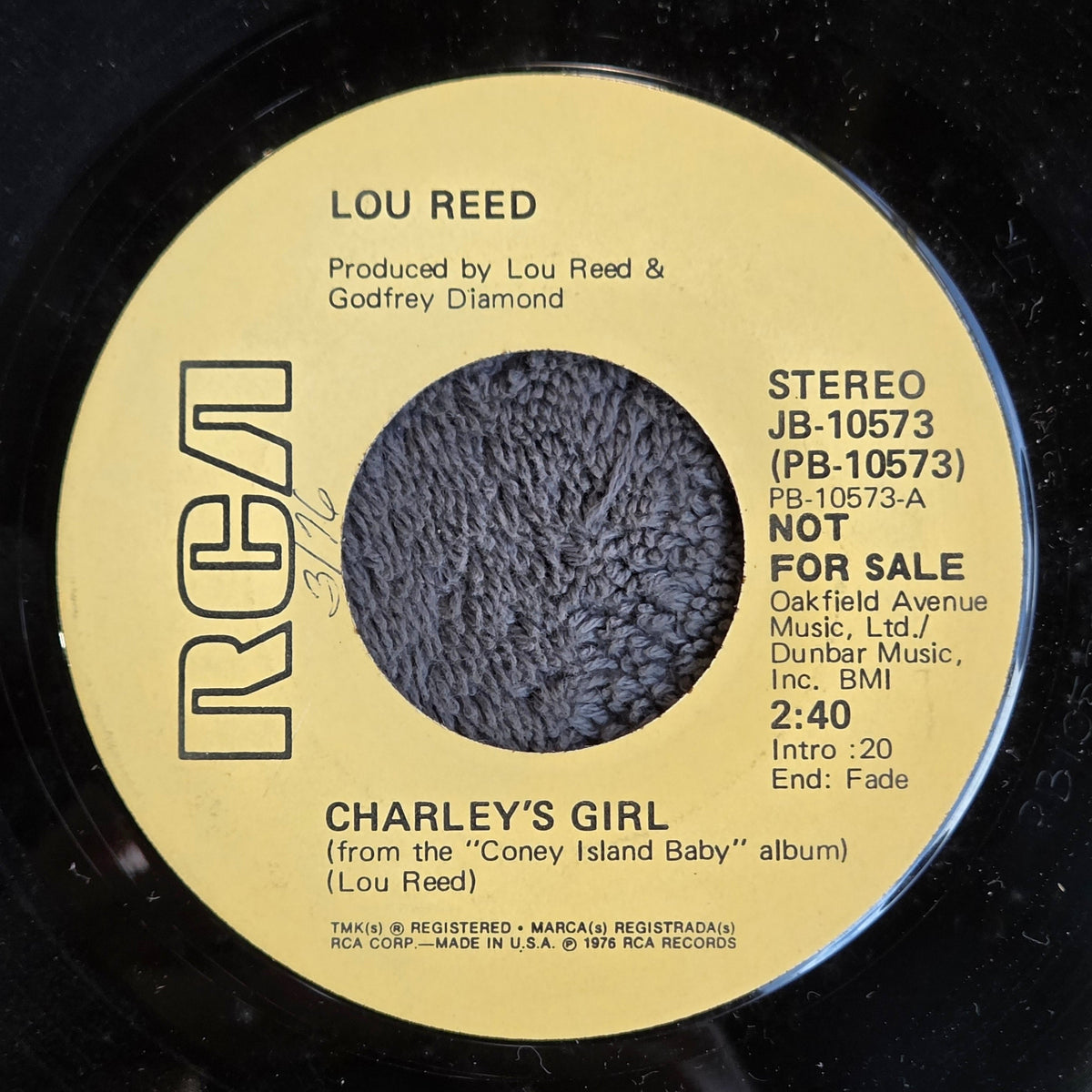 LOU REED CHARLEYS GIRL PROMO 7"