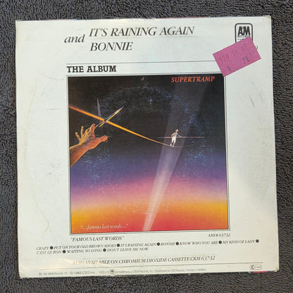 SUPERTRAMP ITS RAINING AGAIN NETH IMP 7"