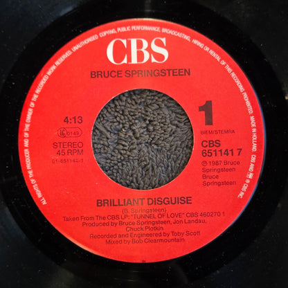BRUCE SPRINGSTEEN BRILLIANT DISGUISE UK IMP 7"