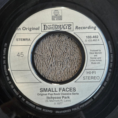 SMALL FACES ITCHYCOO PARK TIN SOLDIER NL IMP PS 7"