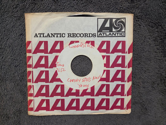 CROSBY STILLS NASH & YOUNG WOODSTOCK TEST PRESSING 7"