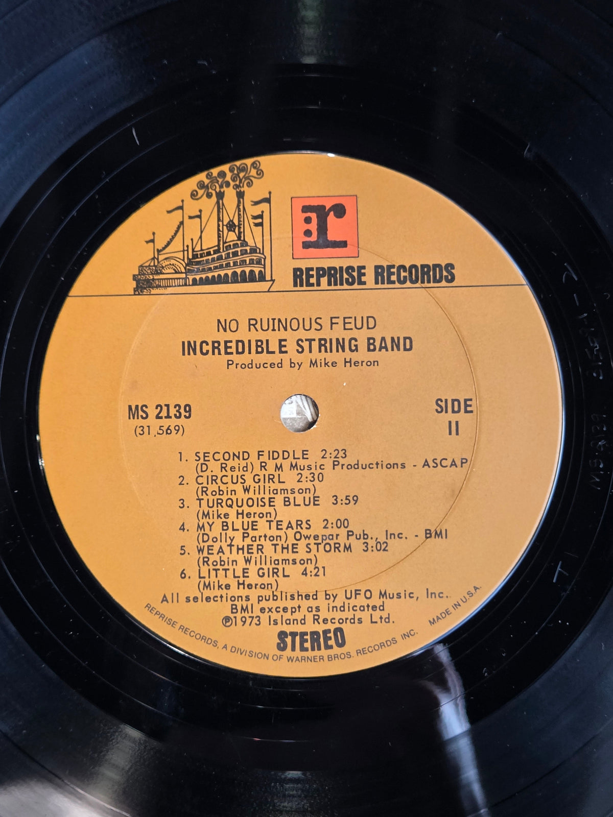 INCREDIBLE STRING BAND NO RUINOUS FEUD
