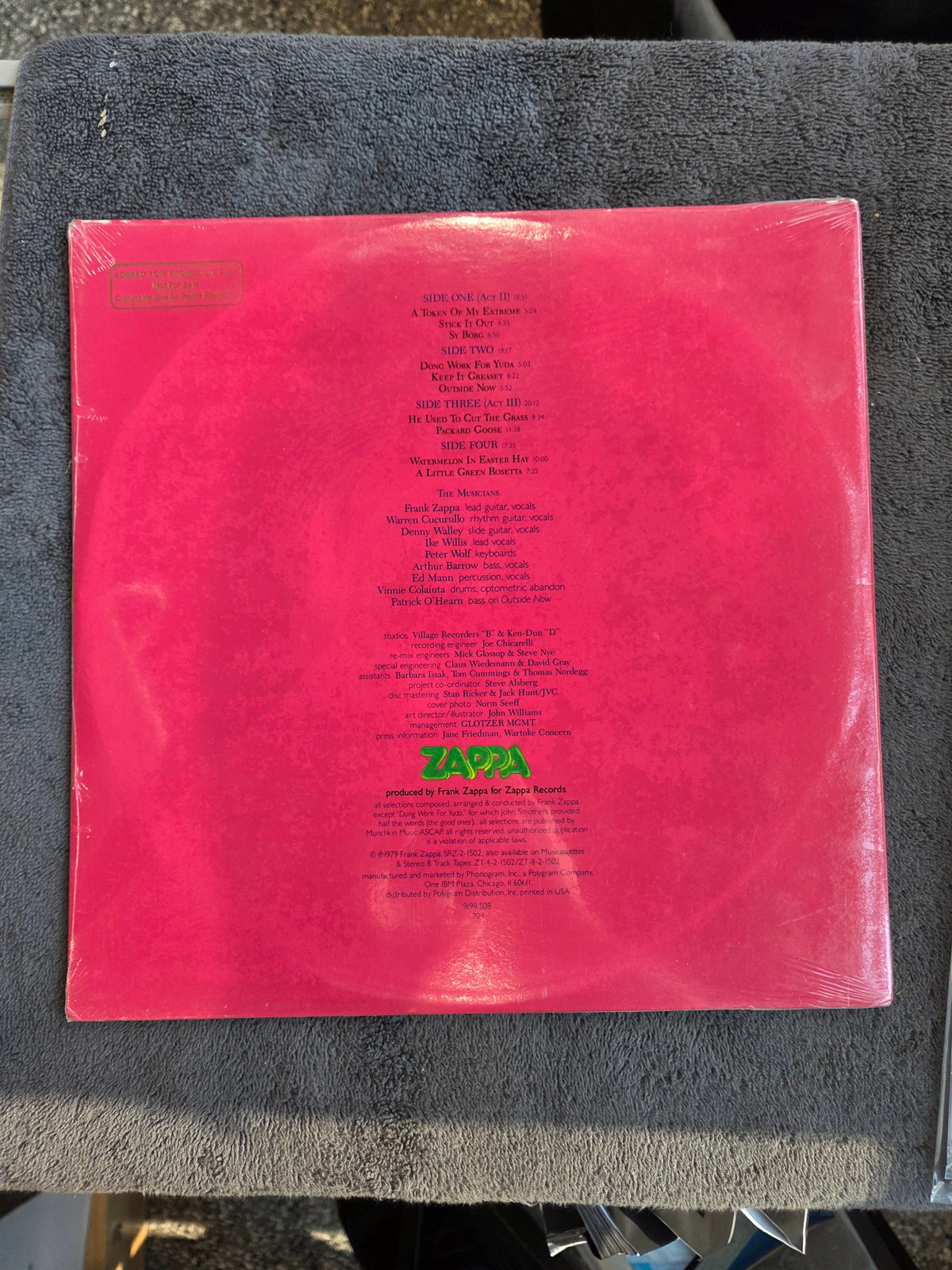 FRANK ZAPPA JOES GARAGE ACTS II & III NEW