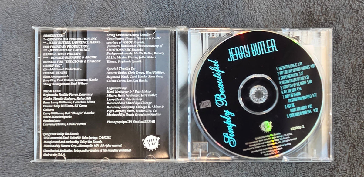 JERRY BUTLER SIMPLY BEAUTIFUL CD