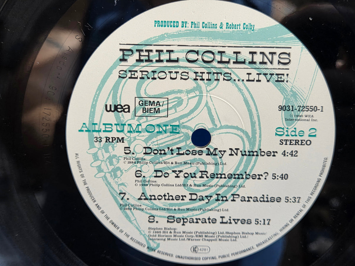 PHIL COLLINS SERIOUS HITS LIVE GER IMP