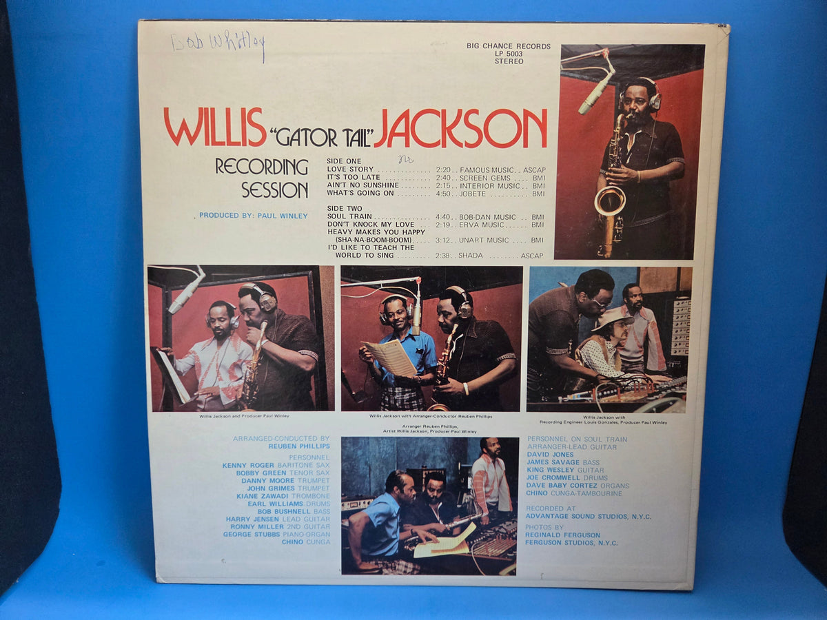 WILLIS JACKSON RECORDING SESSION