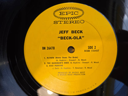 JEFF BECK BECK-OLA YELLOW EPIC LABEL