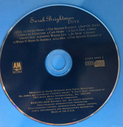SARAH BRIGHTMAN DIVE CD