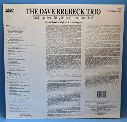 DAVE BRUBECK TRIO DISTINCTIVE RHYTHM INSTRUMENTALS RE