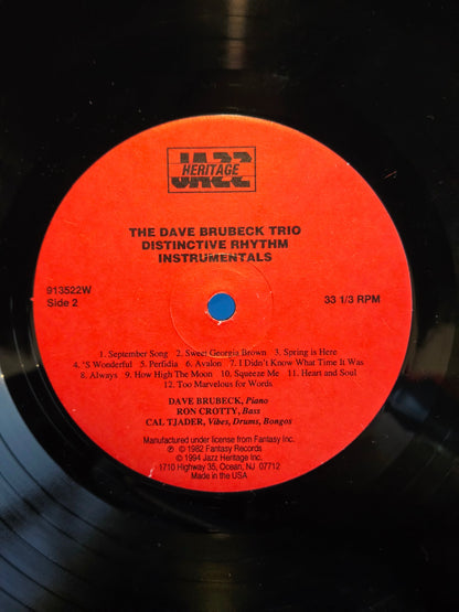 DAVE BRUBECK TRIO DISTINCTIVE RHYTHM INSTRUMENTALS RE