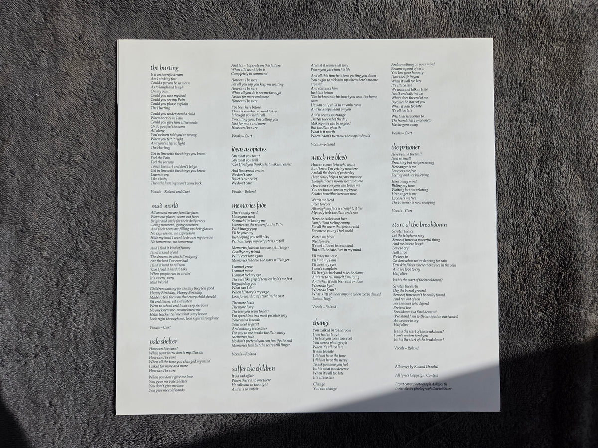 TEARS FOR FEARS THE HURTING 180G EU IMP