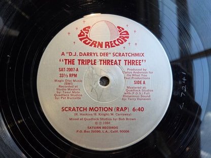 TRIPLE THREAT THREE SCRATCH MOTION RAP 12"