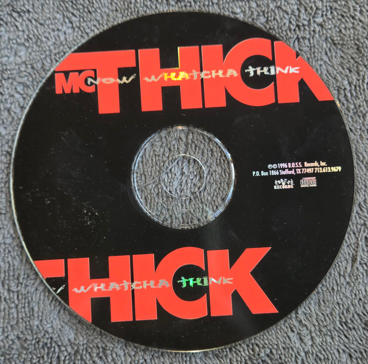 MC THICK NOW WHAT YOU THINK CD