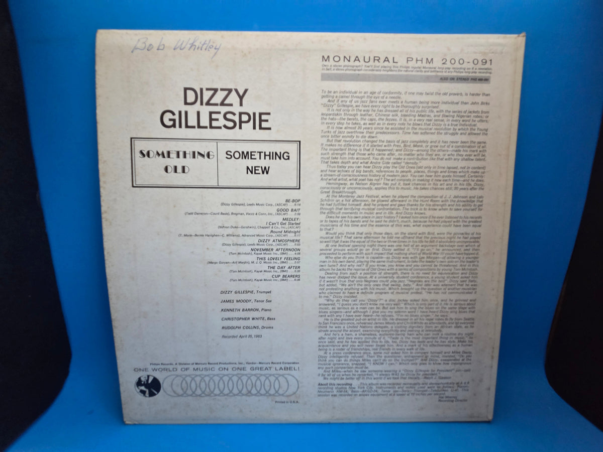 DIZZY GILLESPIE SOMETHING OLD SOMETHING NEW MONO
