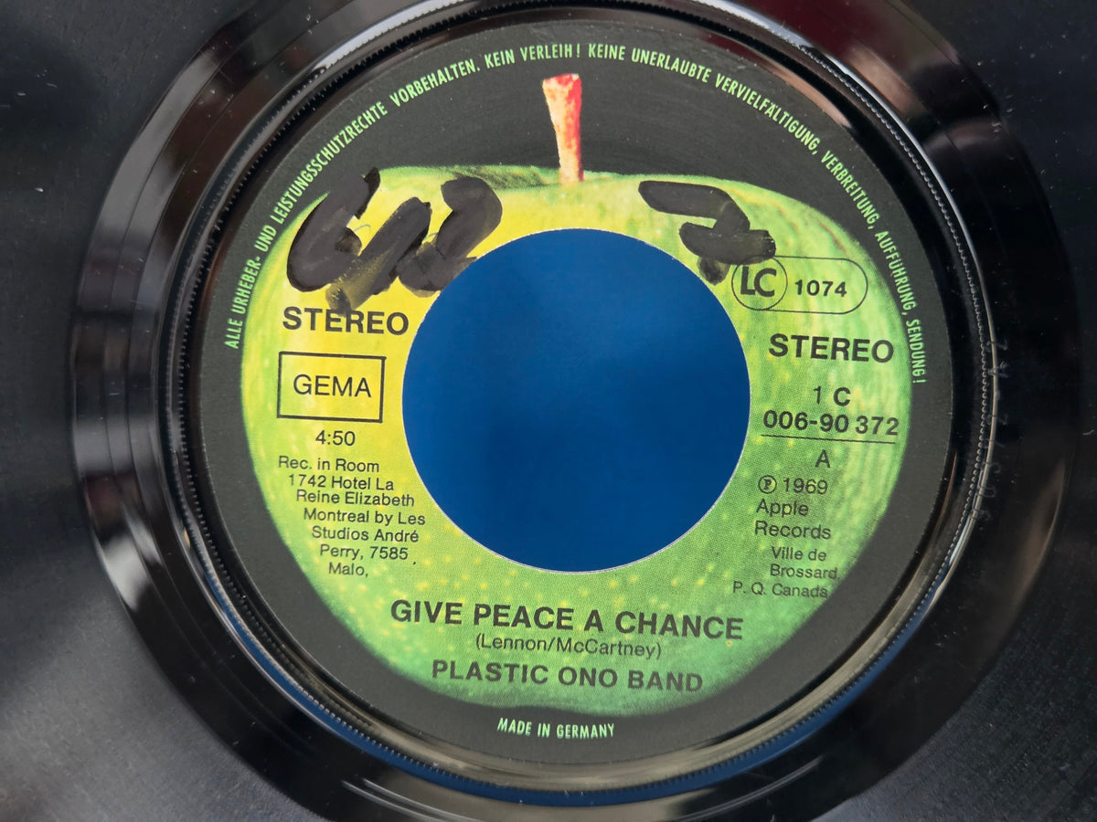 JOHN LENNON PLASTIC ONO BAND GIVE PEACE A CHANCE GER IMP PS 7"