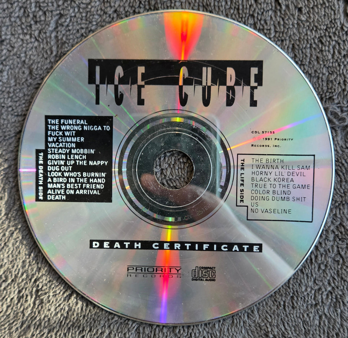 ICE CUBE DEATH CERTIFICATE CD