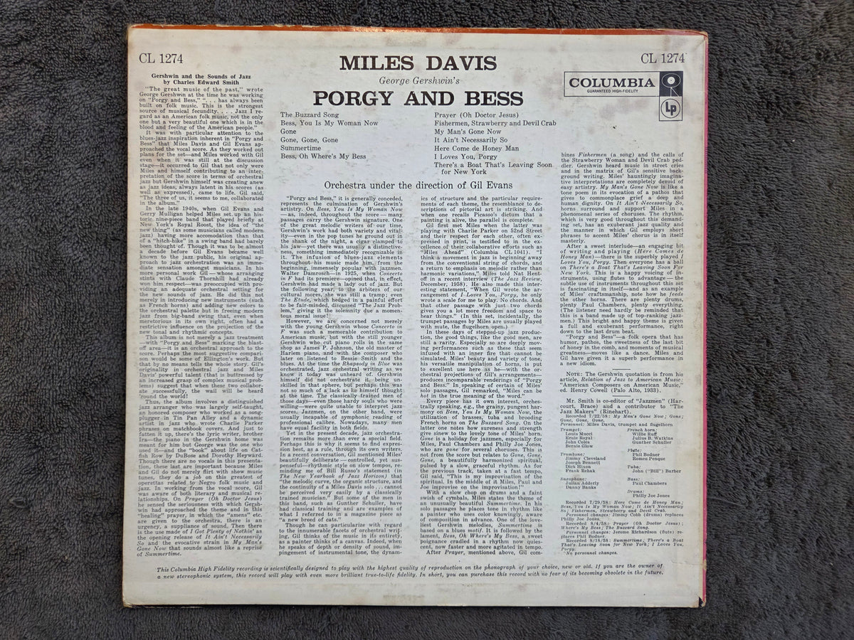 MILES DAVIS PORGY & BESS