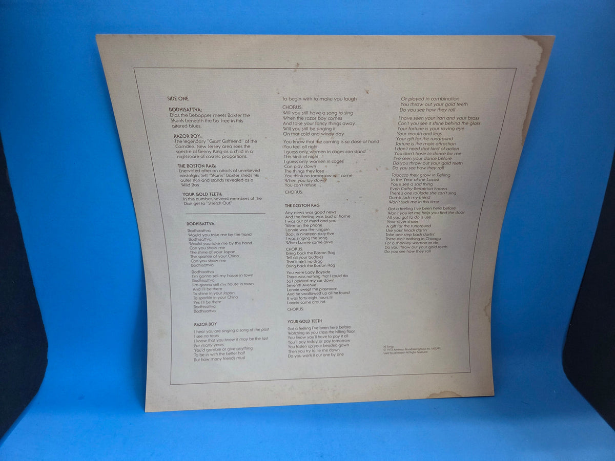 STEELY DAN COUNTDOWN TO ECSTASY 1973 INSERT