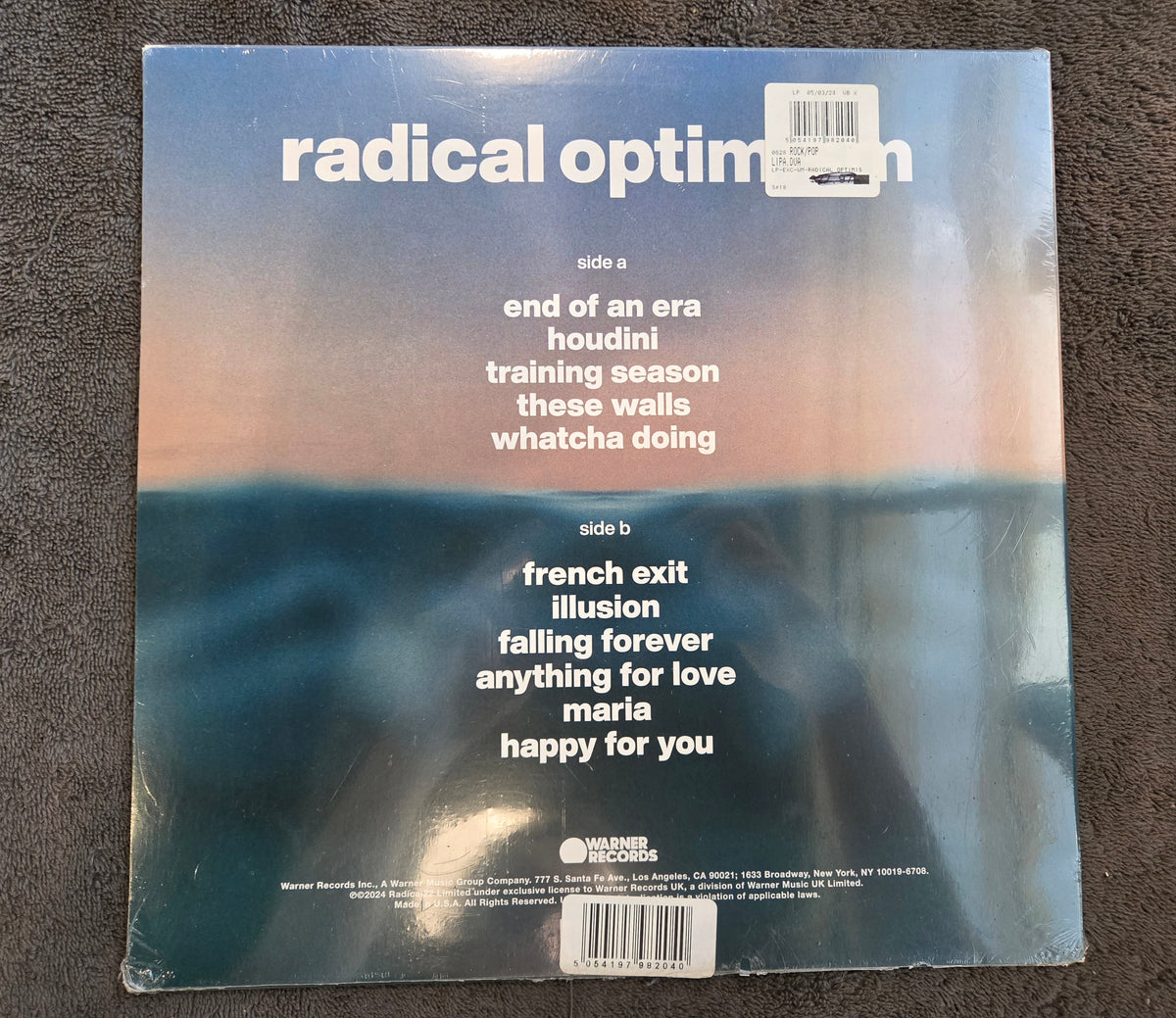 DUA LIPA RADICAL OPTIMISM NEW